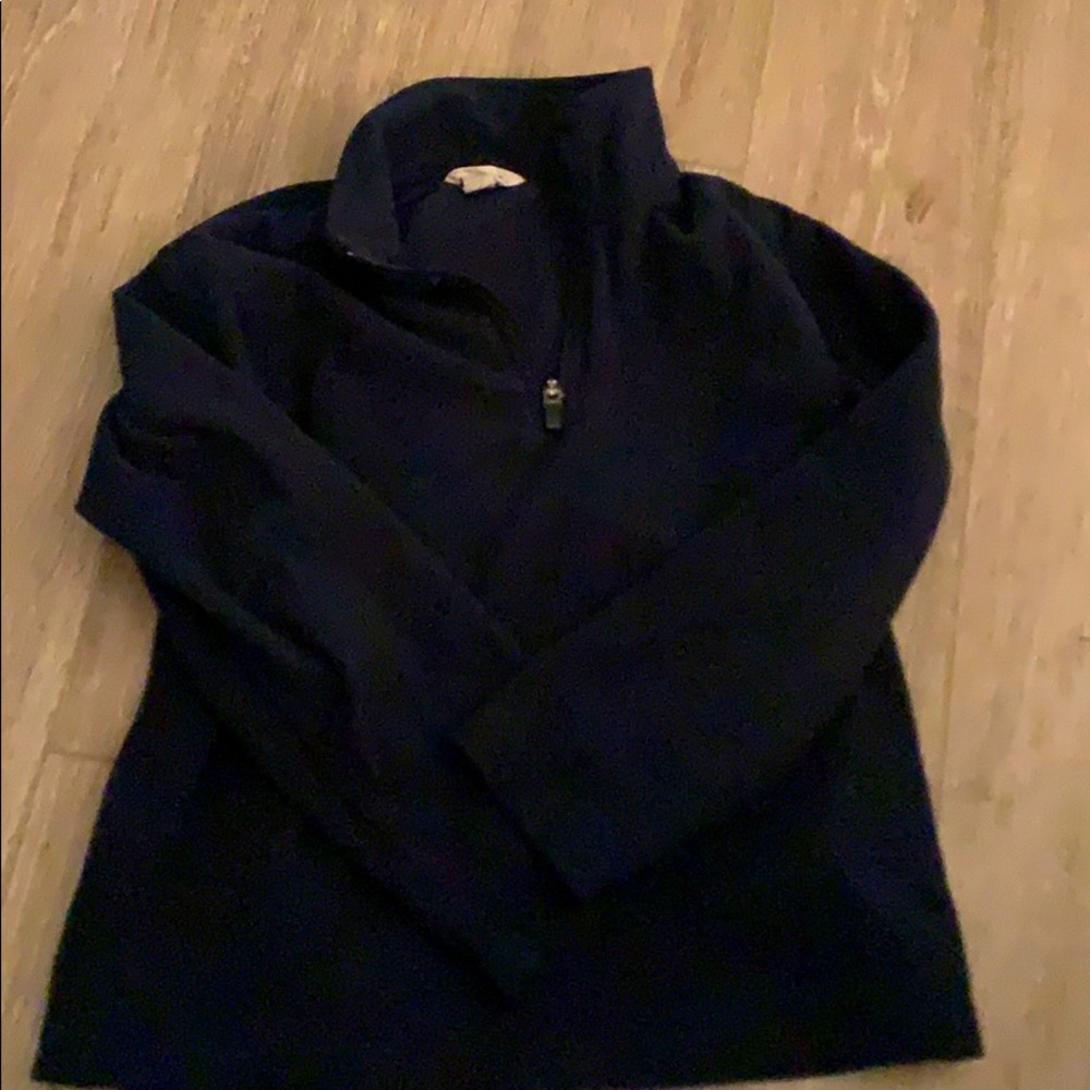 Lands’ End Kids fleece quarter zip sweatshirt.